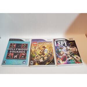 Wii Video Game Bundle I Spy Hollywood Squares Lego Indiana Jones 2 Adventure